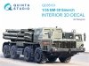 Quinta Studio QD35131 BM-30 Smerch 3D-Printed & coloured Interior on decal paper (Meng) 1/35